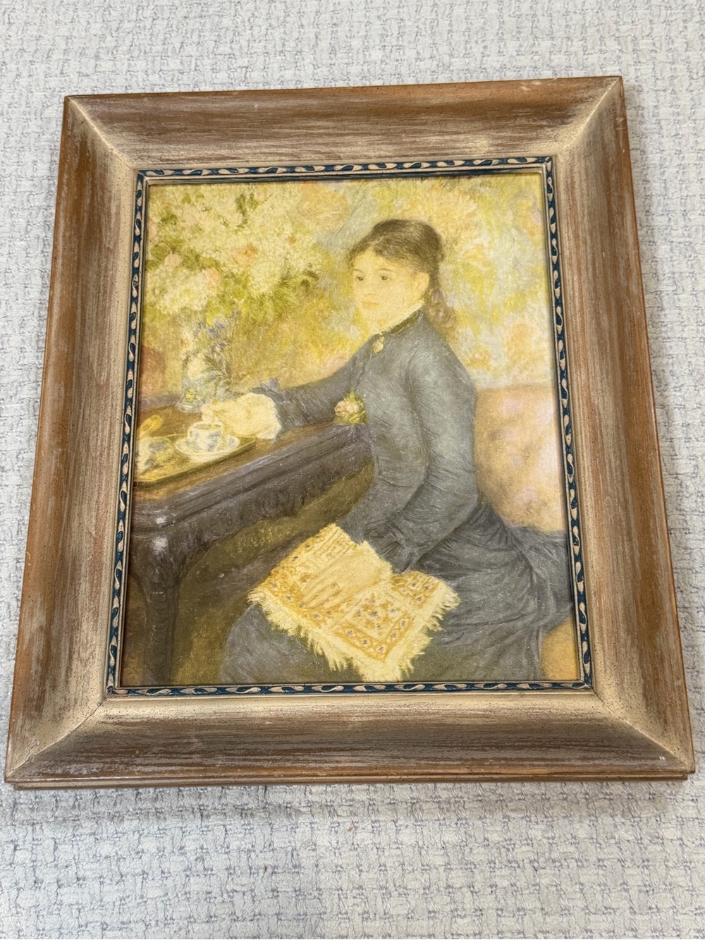 Vtg Marquis Beverly Hills Framed Renoir Cup of Chocolate Art Reproduction